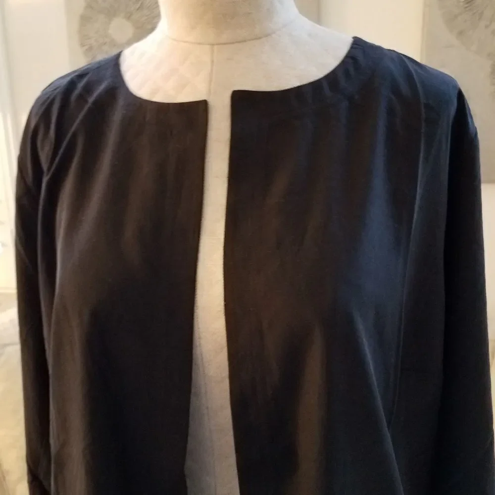 NEW Eileen Fisher Open Front Crop Jacket sz 1X - Picture 6 of 8